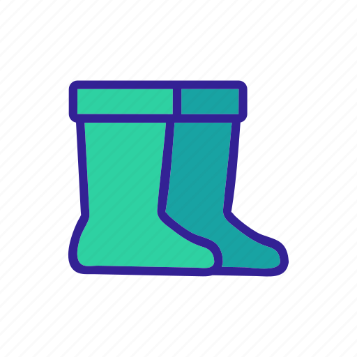 Art, autumn, boot, boots, clog, contour, garden icon - Download on Iconfinder