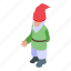 old, gnome, isometric 