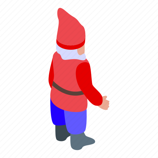 Gnome, red, coat, isometric icon - Download on Iconfinder