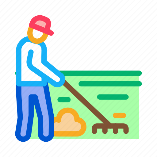 Cleaning, instrument, man, mower, pruner, rake, watering icon - Download on Iconfinder