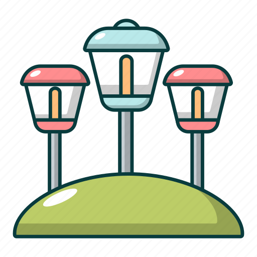 Cartoon, garden, lamps, light, nature, silhouette, solar icon - Download on Iconfinder