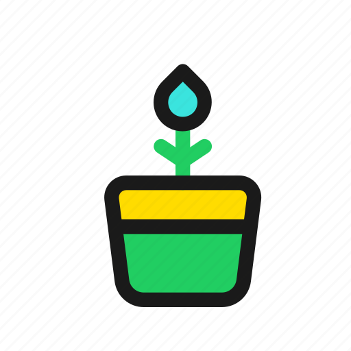 Flower, plant, pot, garden, gardening, florist, nature icon - Download on Iconfinder