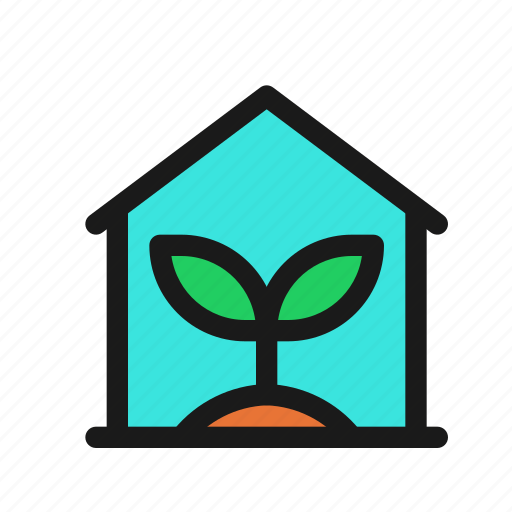 Greenhouse, glasshouse, plant, seedling, sprout, gardening, botany icon - Download on Iconfinder
