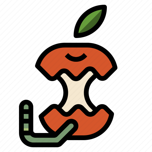 Apple, diet, fruit, organic, worm icon - Download on Iconfinder