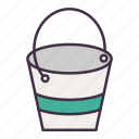bucket, container, gardening, pail, pot, water