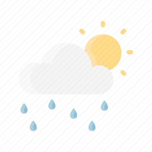 Cloud, cloudy, forecast, rain, rainy, sun, weather icon - Download on Iconfinder