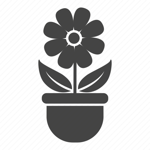 Blossom, daisy, flower, garden, leaves, nature, pot icon - Download on Iconfinder