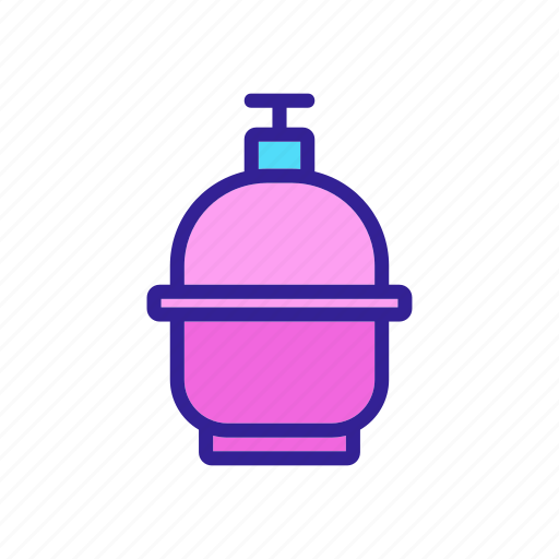 Contour, cylinder, fuel, gas icon - Download on Iconfinder