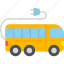 electric, bus, ev, transport, vehicle, icon 