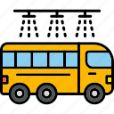 bus, wash, coach, public, transport, icon