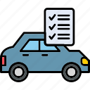 car, checklist, auto, check, document, list, machine, service, icon