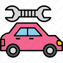 car, maintenance, auto, repair, service, transport, icon