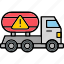 caution, truck, warning, shipping, icon 