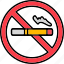 no, smoking, cigarette, diet, fitness, smoke, icon 