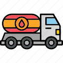 oil, truck, fuel, traffic, transportation, travel, icon