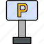 parking, sign, place, public, symbol, traffic, icon 