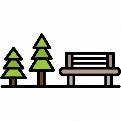 Rest, area, bench, nature, park, winter, icon icon - Download on Iconfinder