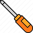 screwdriver, fixer, screw, tools, icon
