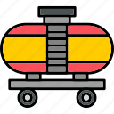 wagon, tank, oil, fuel, gasoline, storage, train, icon