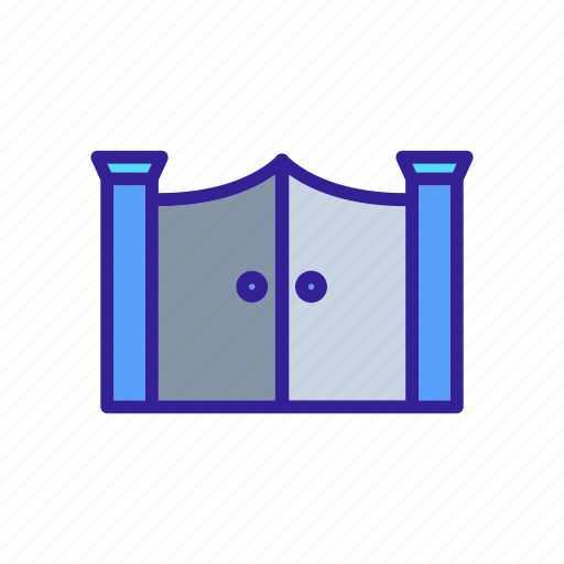 Barrier, closed, columns, entrance, gate, parking, tool icon - Download on Iconfinder