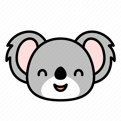 Relived, smile, happy, expression, face, emoticon, koala icon - Download on Iconfinder