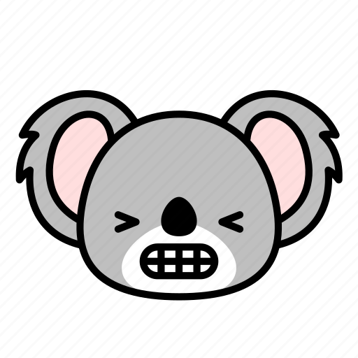 Perserve, annoying, tiresome, expression, face, emoticon, koala icon - Download on Iconfinder