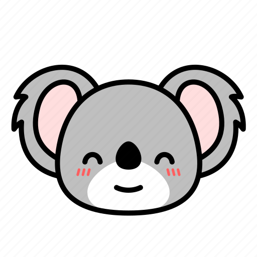 Blush, smile, happy, expression, face, emoticon, koala icon - Download on Iconfinder