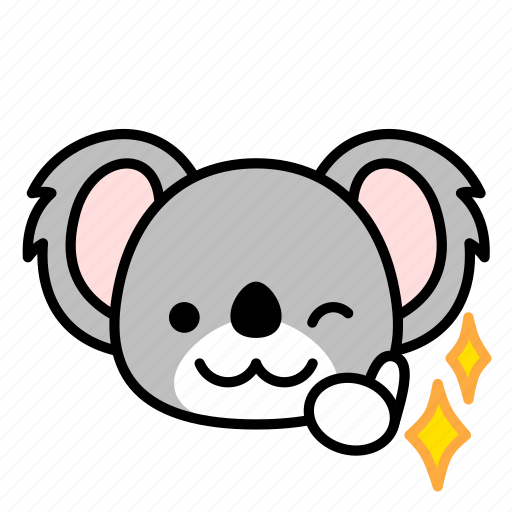 Like, smile, happy, expression, face, emoticon, koala icon - Download on Iconfinder