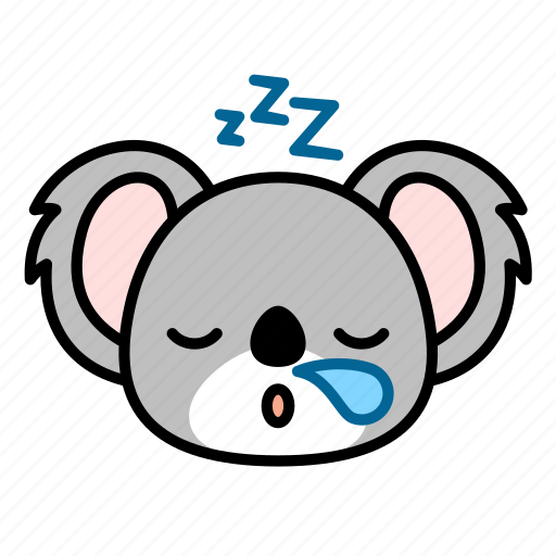 Sleeping, zzz, expression, face, emoticon, koala icon - Download on Iconfinder