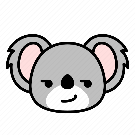 Smirk, smile, happy, expression, face, emoticon, koala icon - Download on Iconfinder