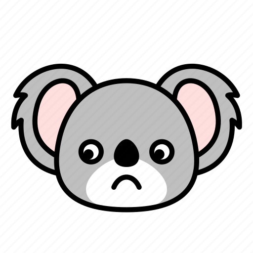 Scream, scare, fearful, expression, face, emoticon, koala icon - Download on Iconfinder