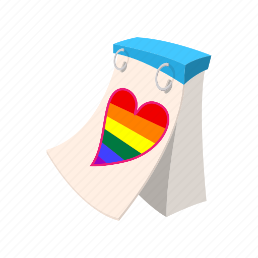 Calendar, cartoon, date, day, heart, month, rainbow icon - Download on Iconfinder