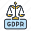 gdpr, justice, law, legal, protection, scale, security 