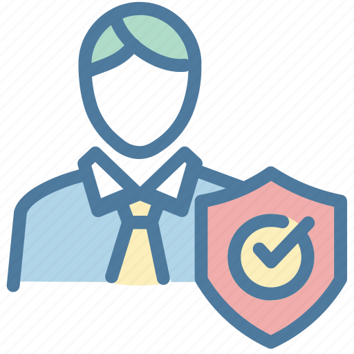 Audit, officer, person, profile, protection, shield, user icon - Download on Iconfinder