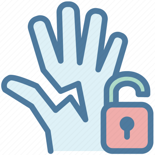 Breaches, hand, lock, penalty, warning icon - Download on Iconfinder