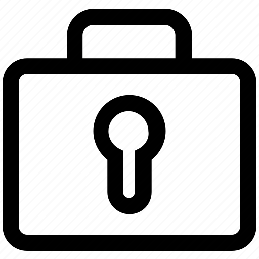 Bag, business, lock, password, portfolio, safe bag icon - Download on Iconfinder