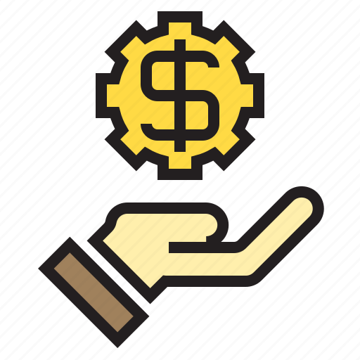 Gear, hand, us, finace, money icon - Download on Iconfinder