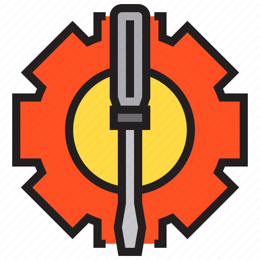 Driver, gear, screw, hardware, service icon - Download on Iconfinder