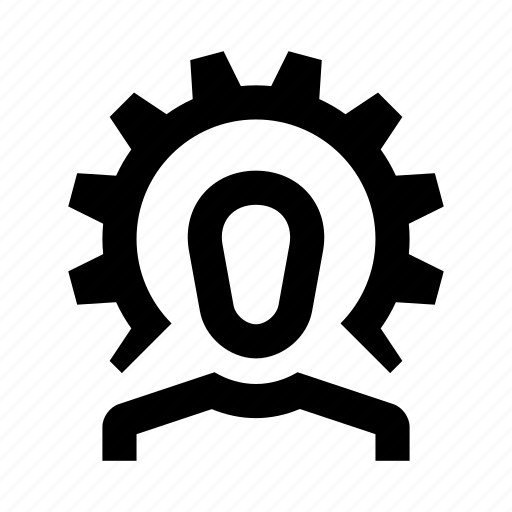 Cogwheels, gear, human, engineer, builder icon - Download on Iconfinder