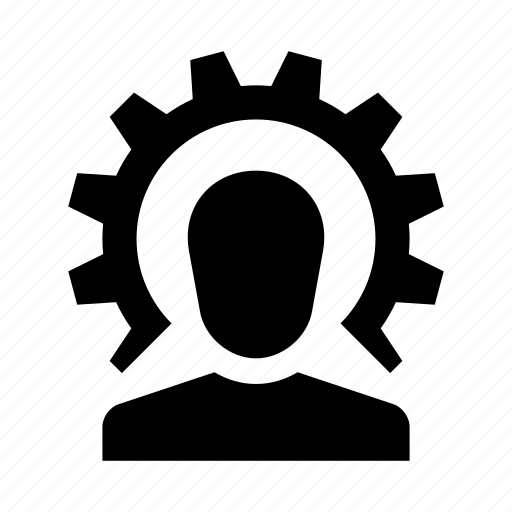 Cogwheels, gear, human, engineer icon - Download on Iconfinder