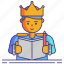 book, crown, fantasy, writer 
