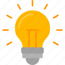 light, bulb, energy, idea, lightbulb, icon
