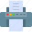 printer, fax, paper, print, printing, text, icon 