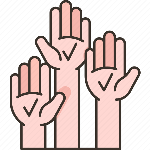 Democracy, voting, hand, raising, agree icon - Download on Iconfinder