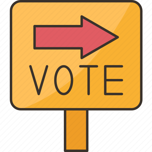Signboard, direction, guide, place, voting icon - Download on Iconfinder