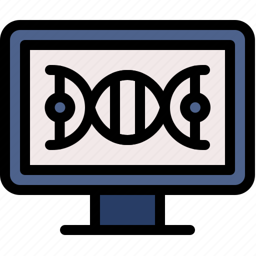 Pc, dna, research, science, genetics, report icon - Download on Iconfinder