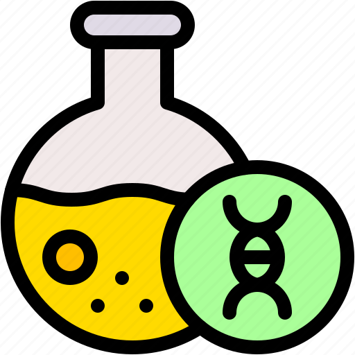 Flask, test, tube, lab, chemistry, dna, genetics icon - Download on Iconfinder