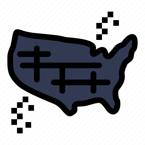 America, map, states, united, usa icon - Download on Iconfinder