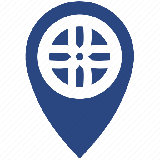 Car, gps, location, place, service, tuning, wheel icon - Download on Iconfinder
