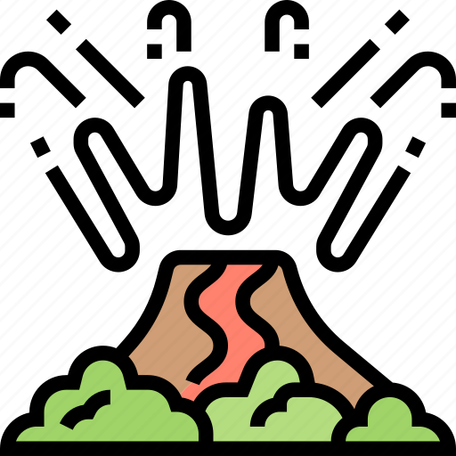 Volcano, eruption, lava, disaster, natural icon - Download on Iconfinder